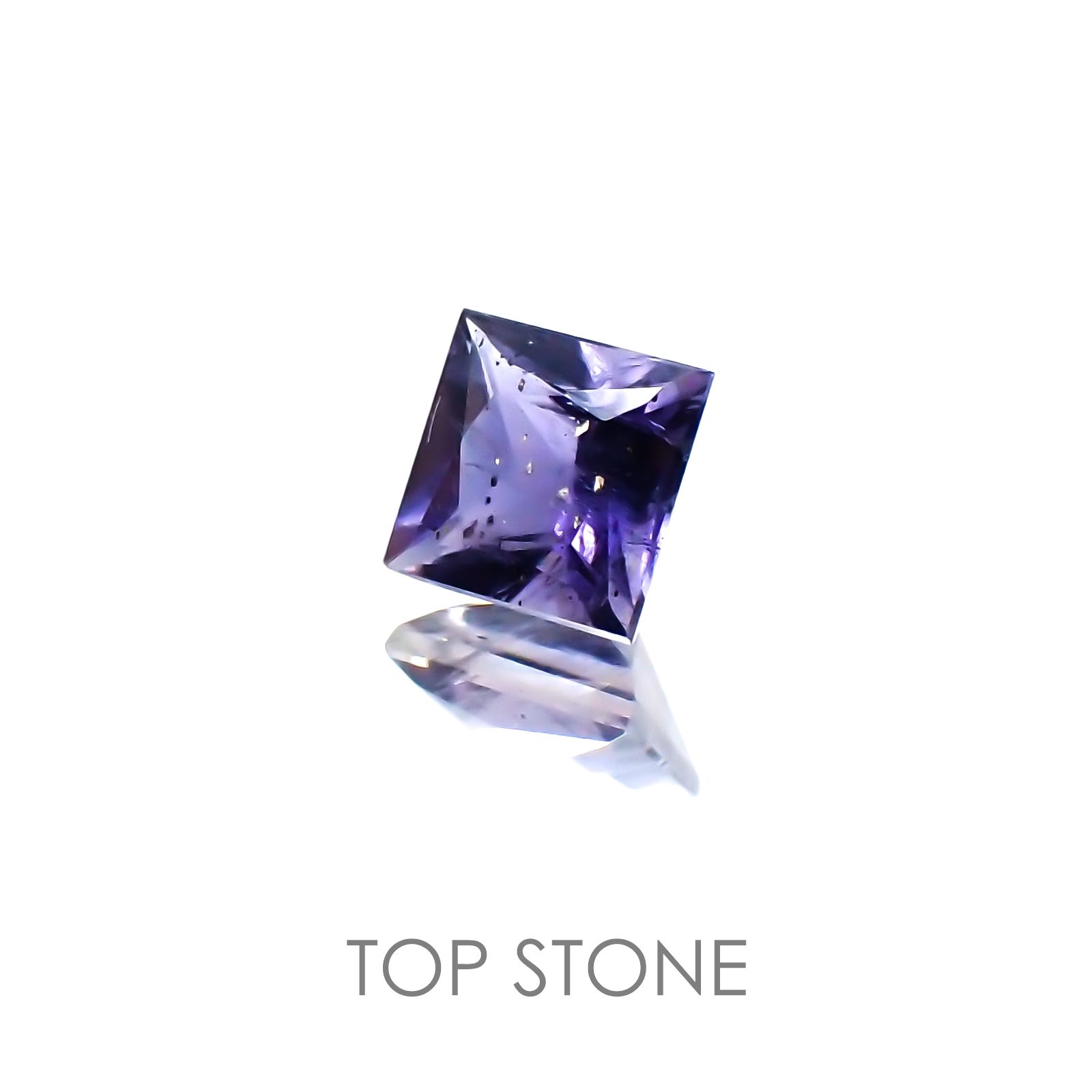 ◇プリンセスカット◇アイオライトサンストーン インド・ブラジル産 ルース 0.27ct[20128417]3.9×3.8mm前後