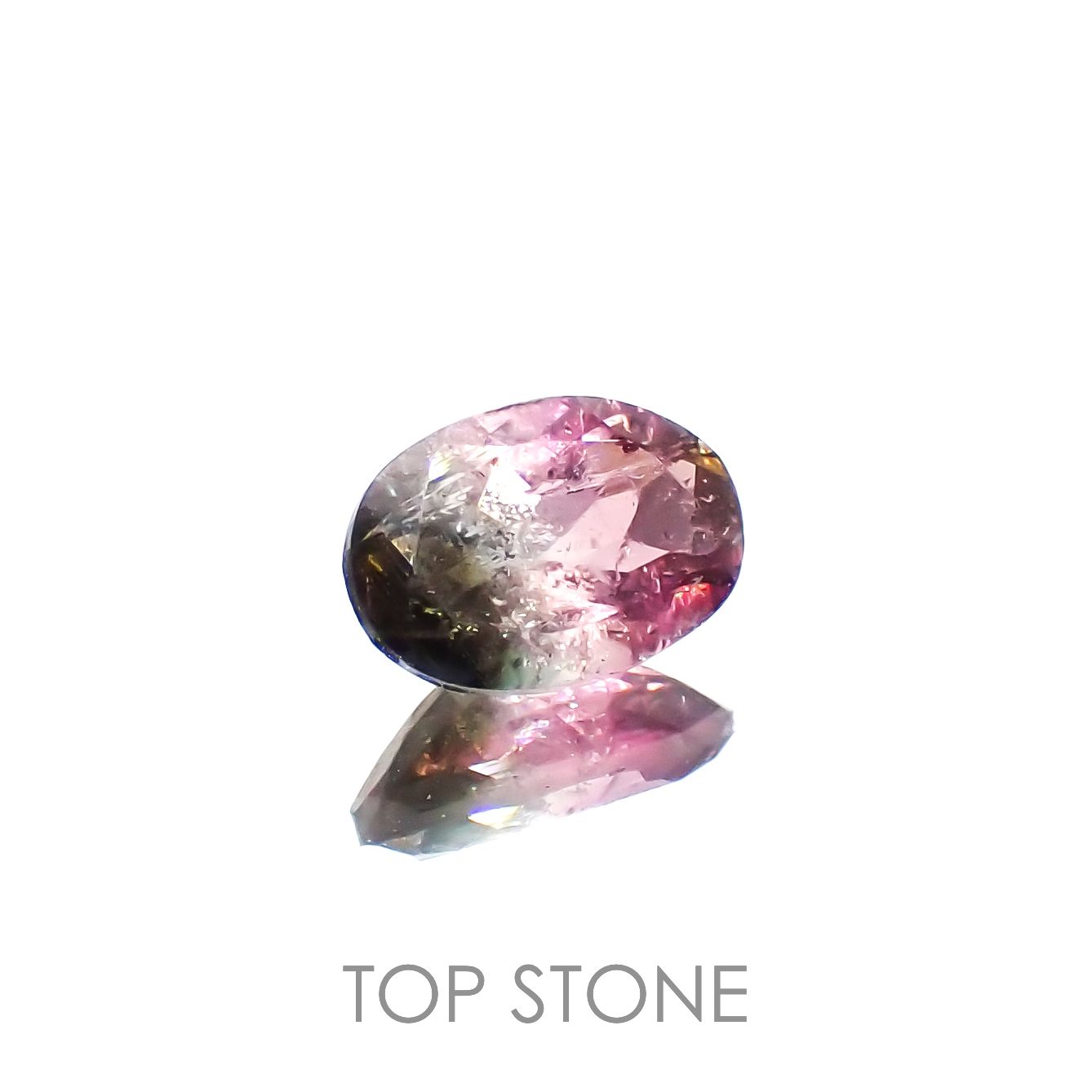 バイカラートルマリン ブラジル産 0.72ct[230220405]6.9x4.8mm前後