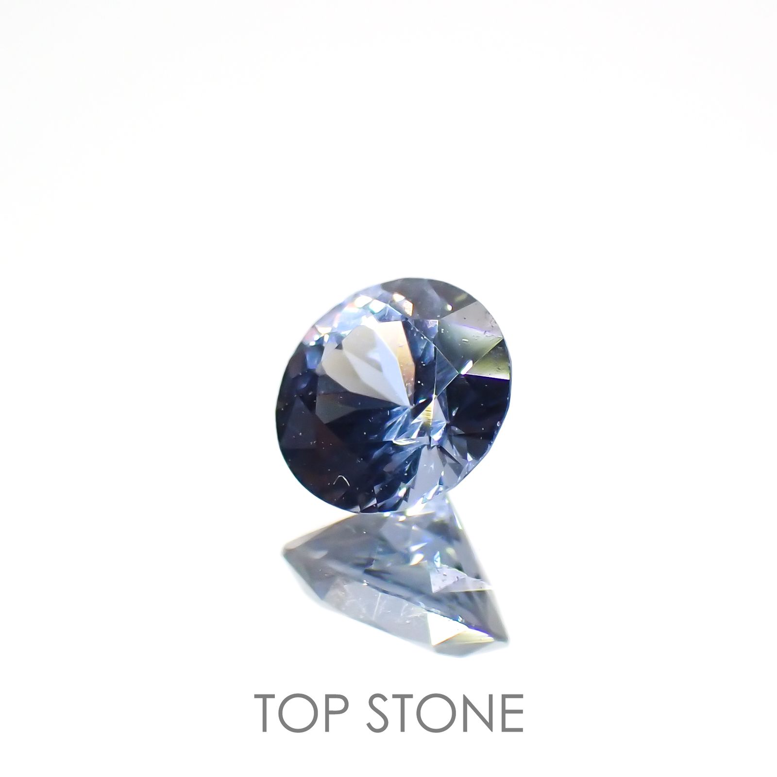 グレイッシュブルースピネル(宝石名スピネル)ビルマ/マダガスカル産 0.24ct 識別済[220817444]3.9x3.9mm前後