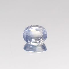 アイスブルーサファイア(宝石名ブルー・サファイア) スリランカ/マダガスカル産 0.64ct 識別済[210711170]5.4×4.4mm前後