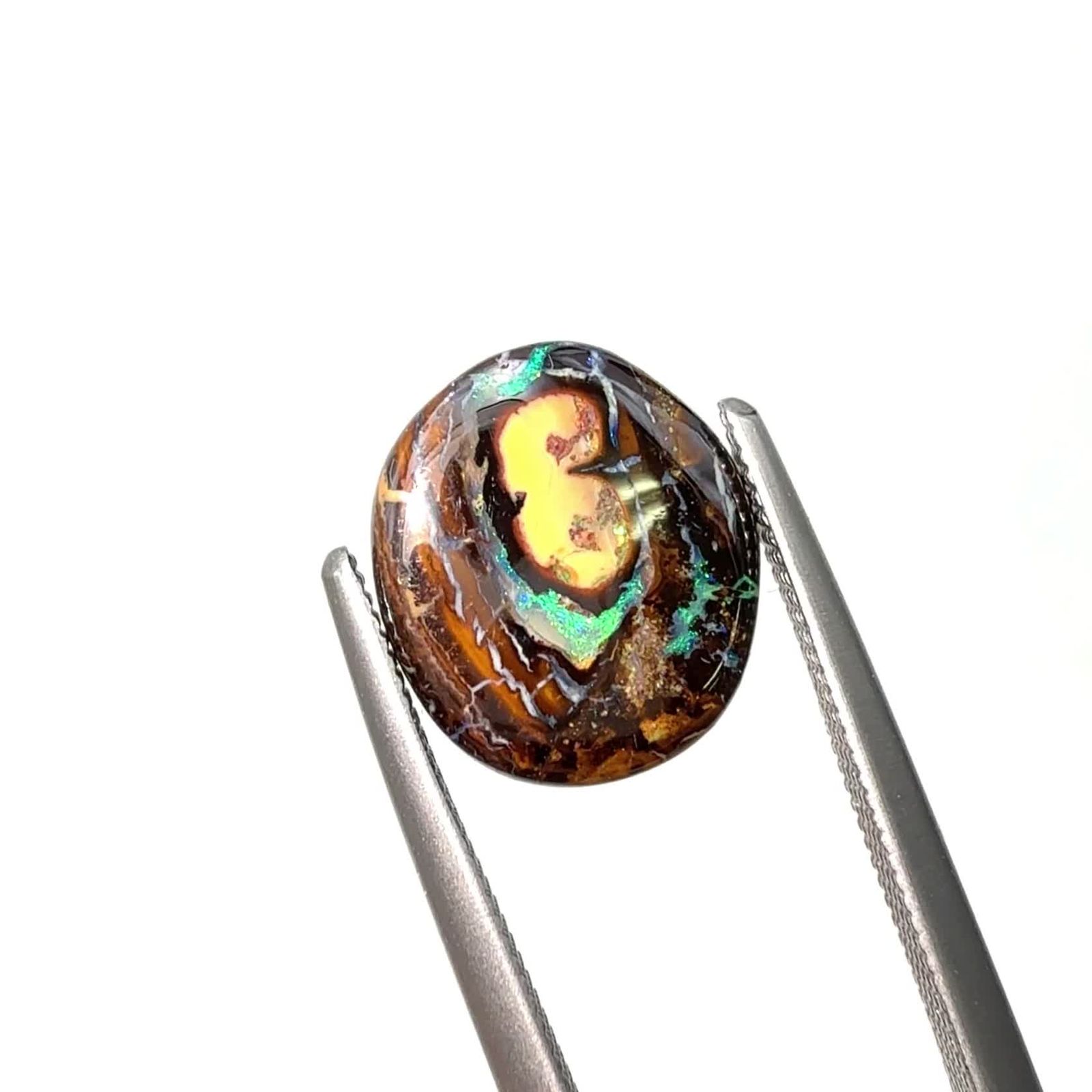 ボルダーオパール オーストラリア産 1.90ct / 10.6x9.2mm前後