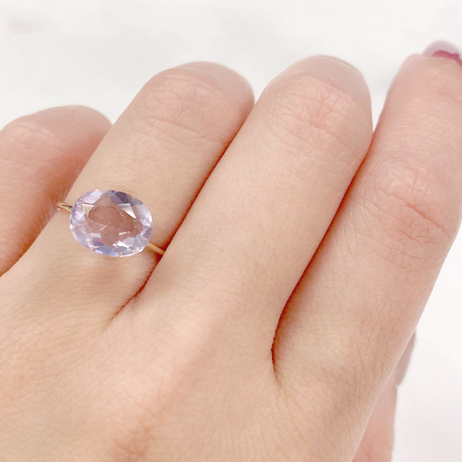 ピンクフローライト(宝石名ピンク・フルオライト)ブラジル産 2.95ct 識別済[230522250]10.2x8.1mm前後