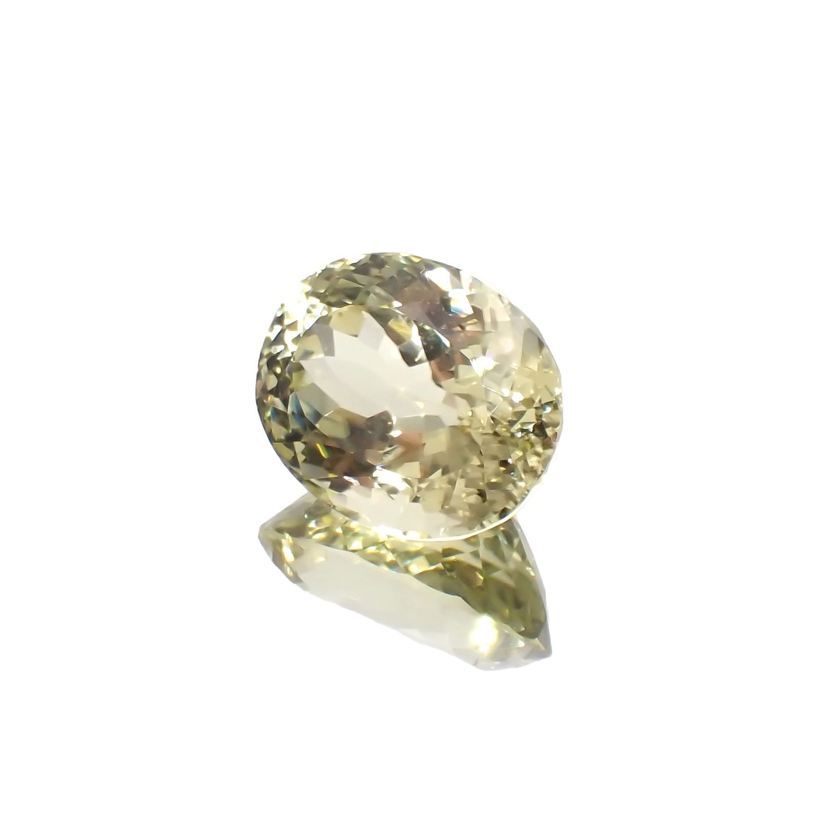 イエロースポジュミン ブラジル産 17.25ct[231224459]17.3x13.9mm前後