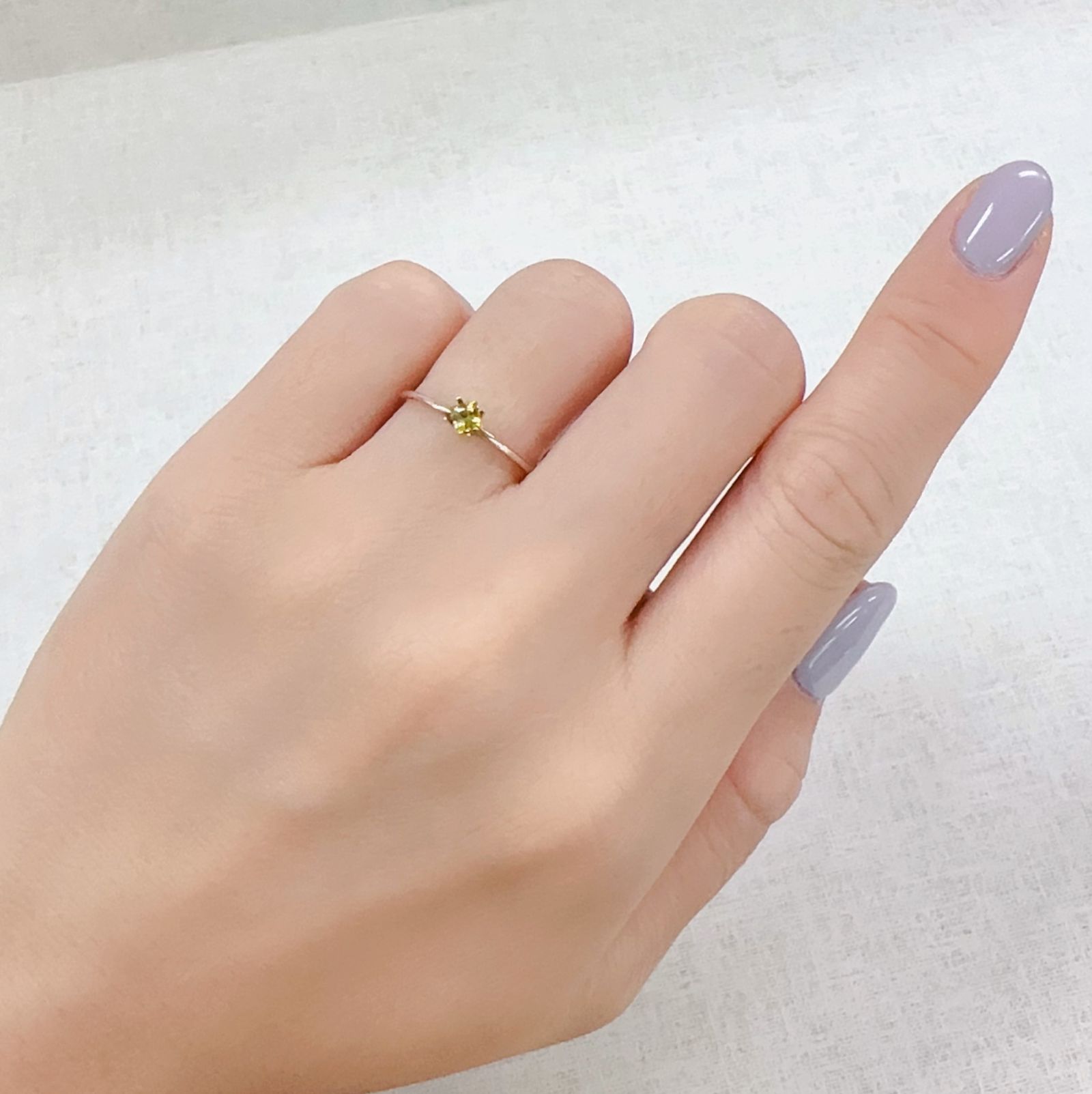 ◇プリンセスカット◇カナリートルマリン ザンビア・カナリー鉱山産 0.14ct[230823156]2.9x2.9mm前後