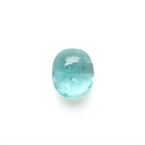 パライバトルマリン(宝石名トルマリン/別名パライバ・トルマリン)ブラジル・キントス鉱山産 ソ付(宝貴協) 0.792ct / 6.1x5.1mm前後 [221018759]