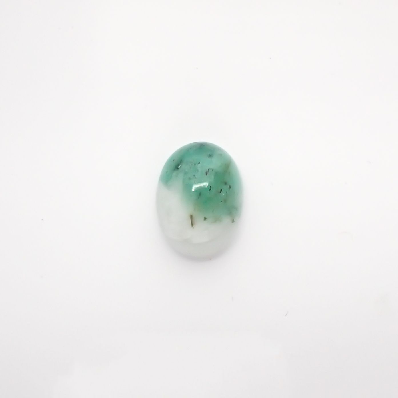 マトリックスエメラルド(エメラルドインクォーツ/フェルドスパー) ブラジル産 4.24ct[210812256]12.1×9.1mm前後