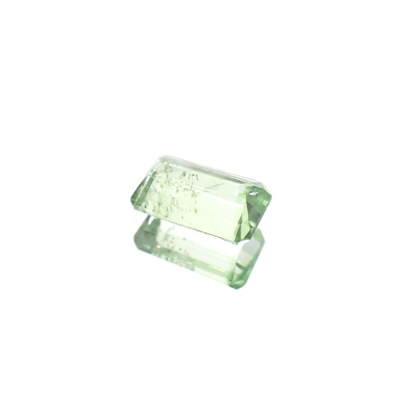 バイカラーツァボライト(宝石名グリーン グロッシュラー・ガーネット) タンザニア産 識別済 1.24ct / 7.6x4.6mm前後 [210711913]