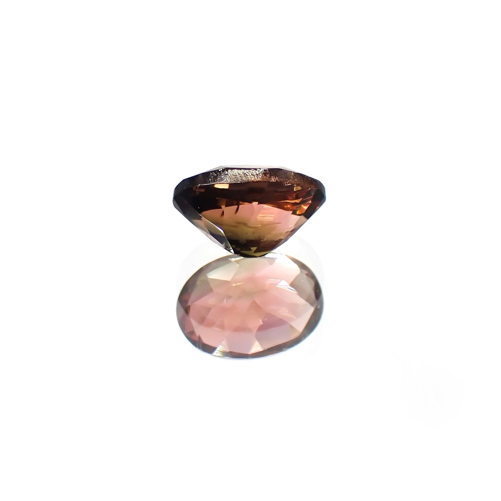 バイカラートルマリン(宝石名トルマリン) ブラジル/アフリカ産 0.95ct 識別済[211013570]7.2×5.1mm前後