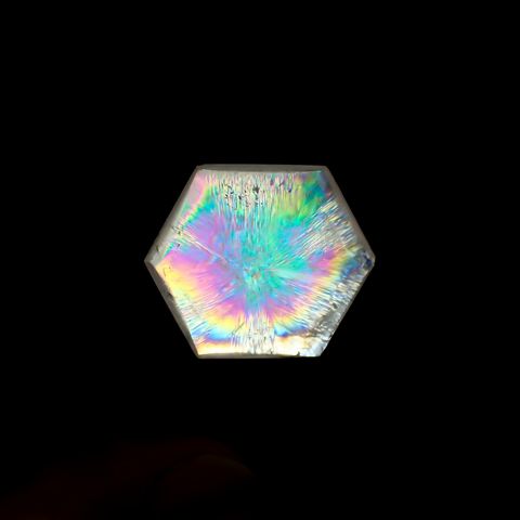 トラピッチェクォーツ 偏光板2枚付き コロンビア・ボヤカ産 25.91ct[230823258]23.5x22.2mm前後