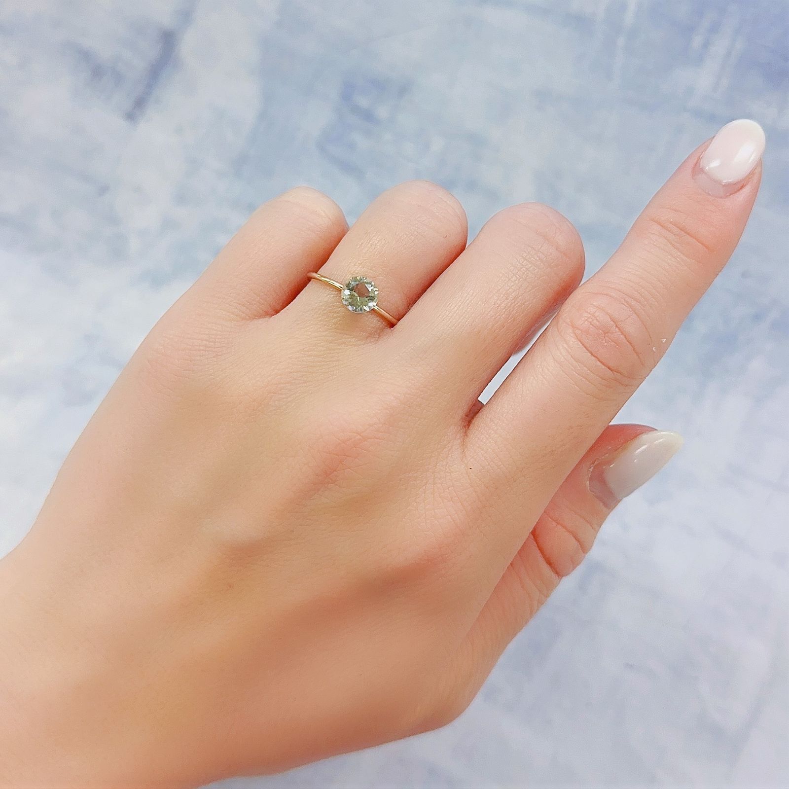 バイカラーオレゴンサンストーン アメリカ・オレゴン州産 0.65ct[230220682]5.9x5.9mm前後