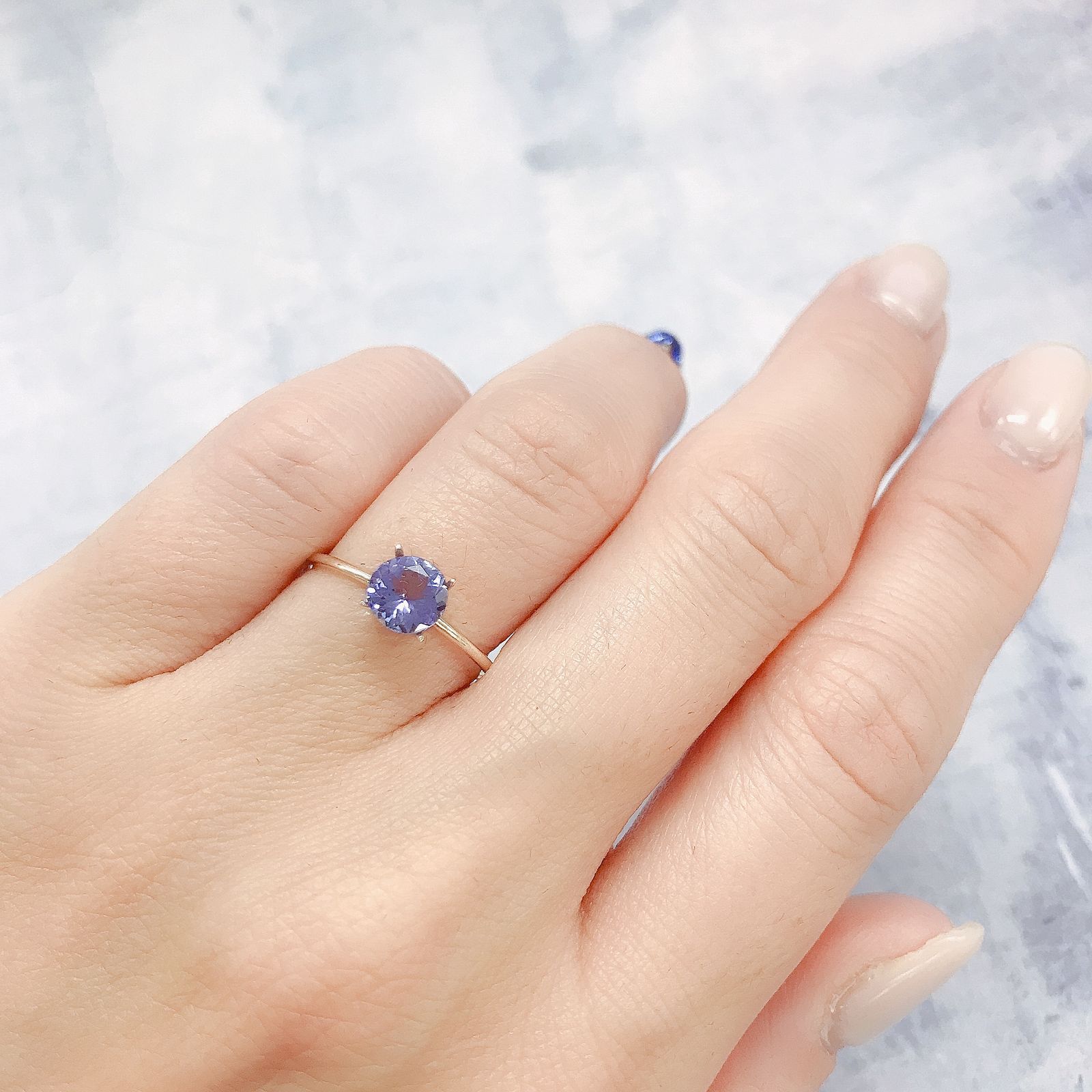 タンザナイト(宝石名タンザナイト)タンザニア産 0.70ct 識別済[220516041]5.9x5.8mm前後