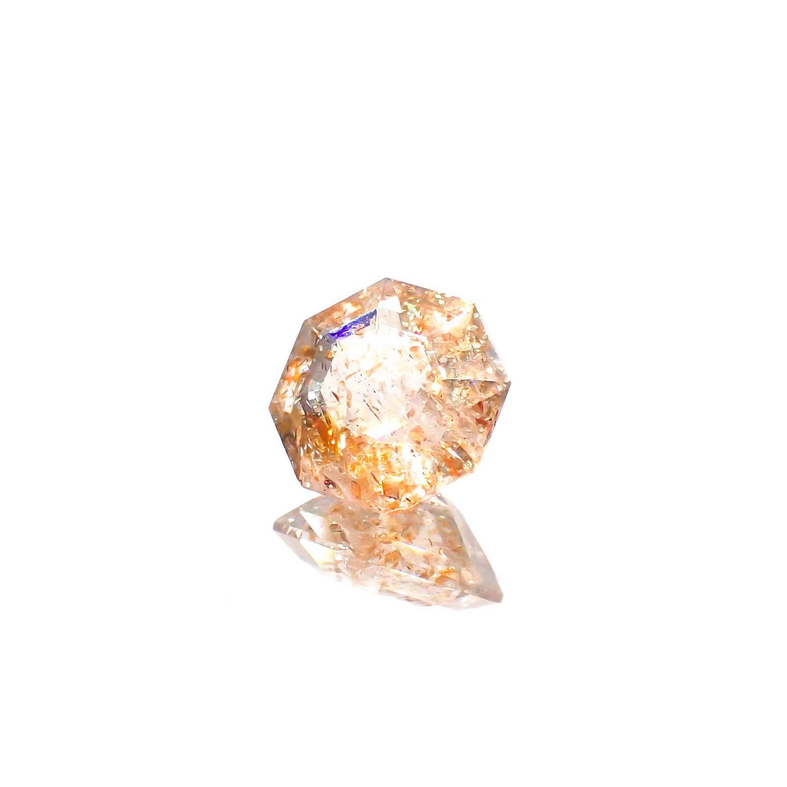 ◇オクタゴンカット◇イリュージョンサンストーン タンザニア産 0.88ct / 6.5x6.4mm前後 [230320950]