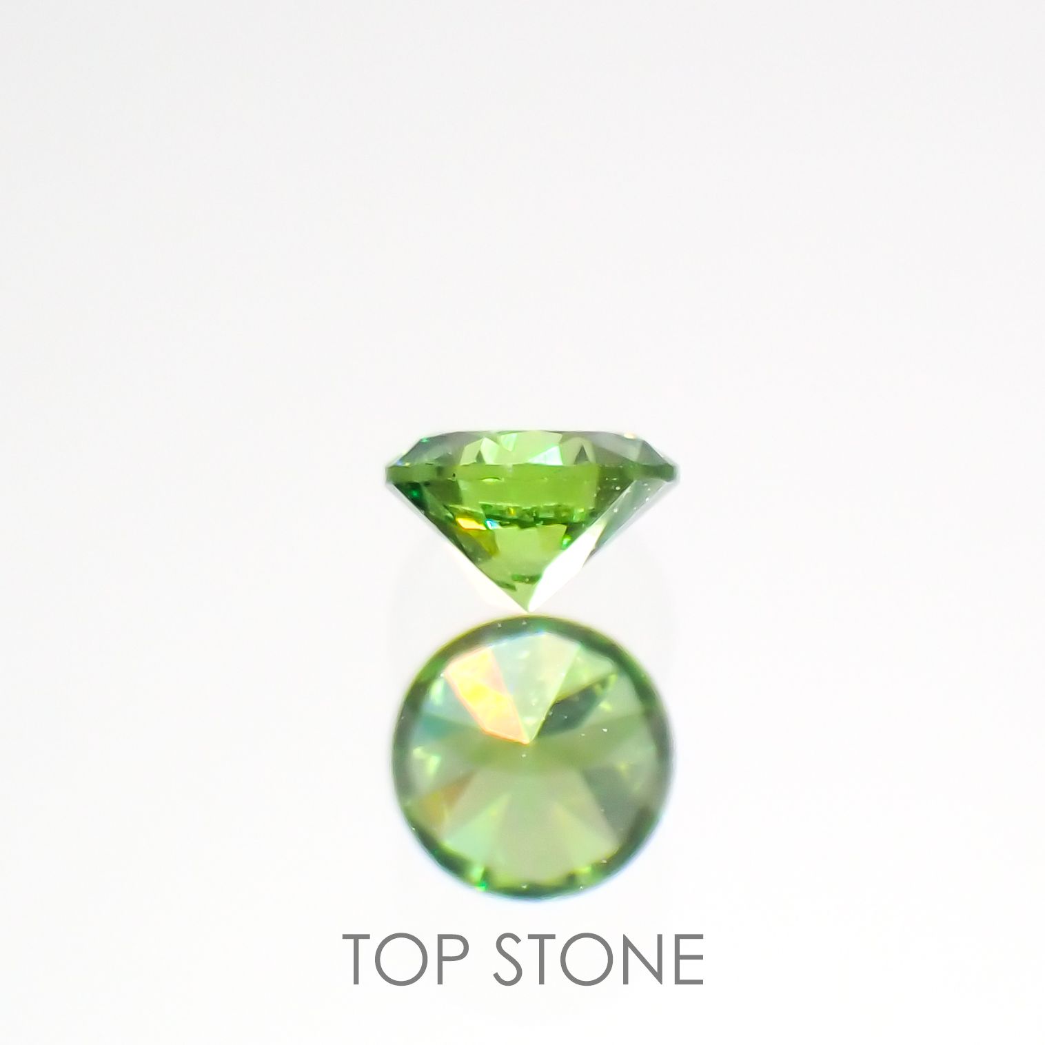 デマントイドガーネット(宝石名デマントイド・ガーネット)ロシア産 0.12ct 識別済[220616481]2.9x2.9mm前後
