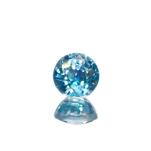 ブルージルコン(宝石名ジルコン)カンボジア産 0.64ct 識別済[220817507]4.5x4.5mm前後