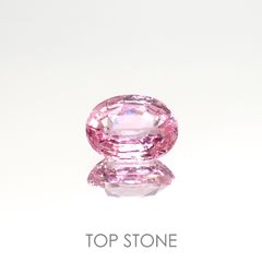 パパラチャサファイア(宝石名サファイア/別名パパラチャ・サファイア)スリランカ産 3.398ct 日独鑑付[220616443]9.96x7.43mm前後