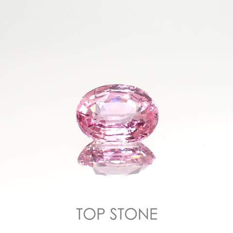 パパラチャサファイア(宝石名サファイア/別名パパラチャ・サファイア)スリランカ産 3.398ct 日独鑑付[220616443]9.96x7.43mm前後