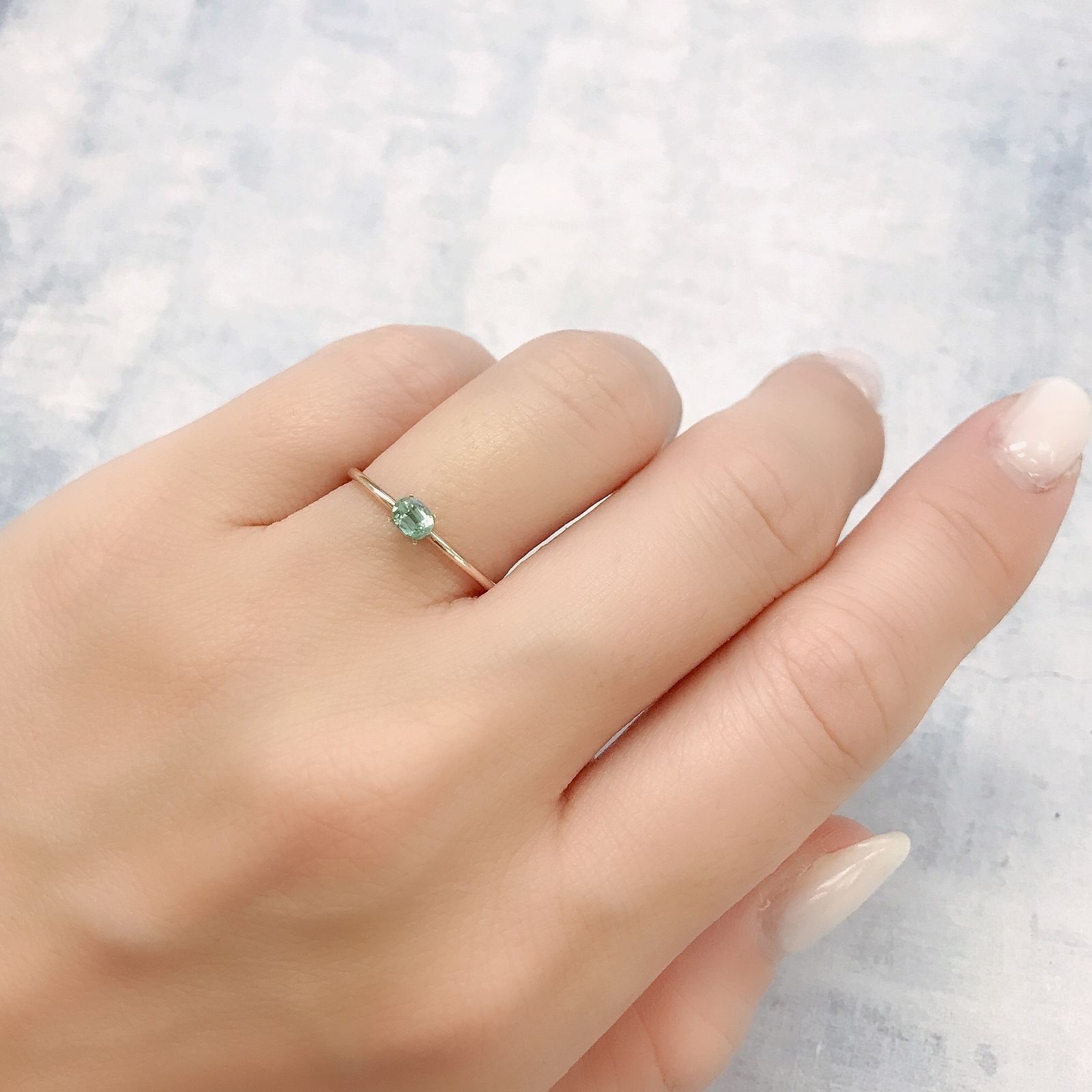 グリーンカイヤナイト(宝石名カイヤナイト)タンザニア産 0.27ct 識別済[220616674]4x3.1mm前後
