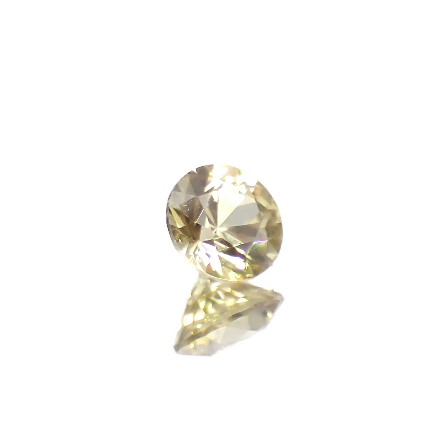 イエロージルコン(宝石名イエロー・ジルコン)スリランカ/カンボジア産 0.33ct 識別済[241129497]3.9x3.9mm前後