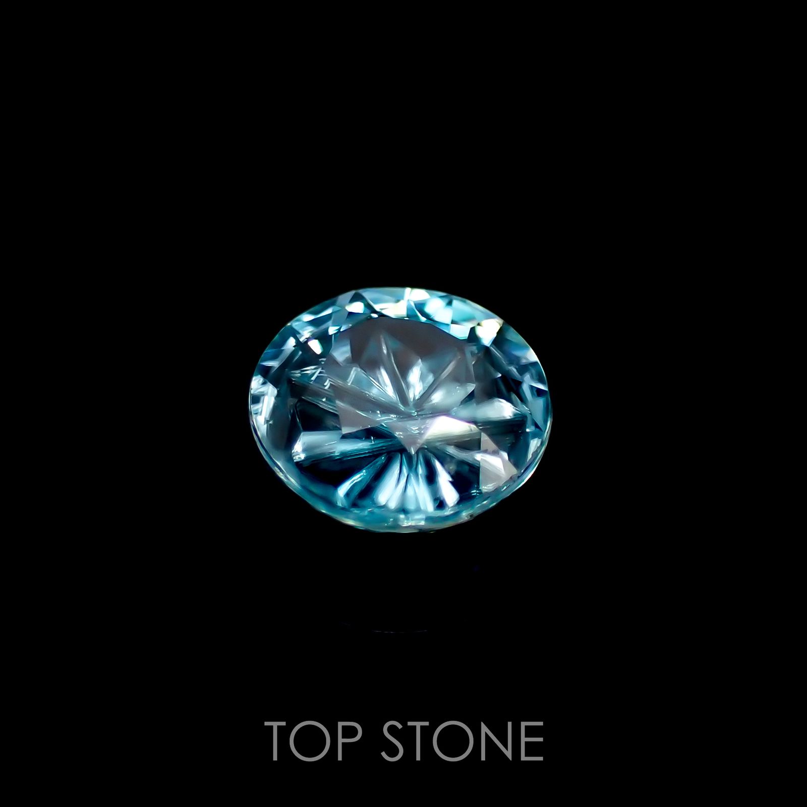 ◇甲州貴石切子Plus Three◇ブルージルコン(宝石名ジルコン) カード付き カンボジア産 1.84ct[210913351]7.1×7.1mm前後