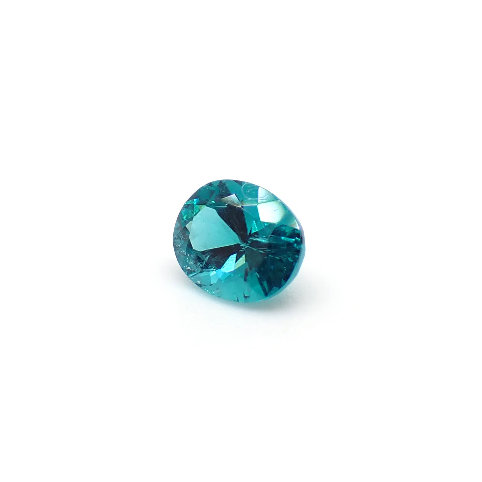 パライバトルマリン(宝石名トルマリン/別名パライバ・トルマリン)ブラジル産 GIA鑑付 0.48ct / 5.46x4.33mm前後 [260732609]