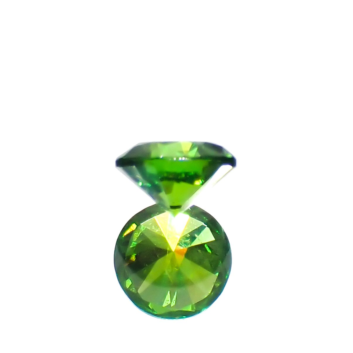 デマントイドガーネット(宝石名デマントイド・ガーネット)ロシア産 0.13ct 識別済[230622498]3.1x3mm前後