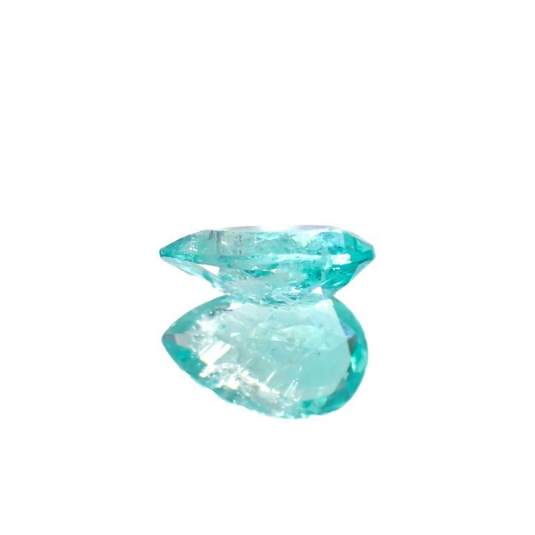 パライバトルマリン(宝石名トルマリン/別名パライバ・トルマリン)ブラジル・キントス鉱山産 0.340ct ソ付(宝貴協)[221018748]6x3.9mm前後