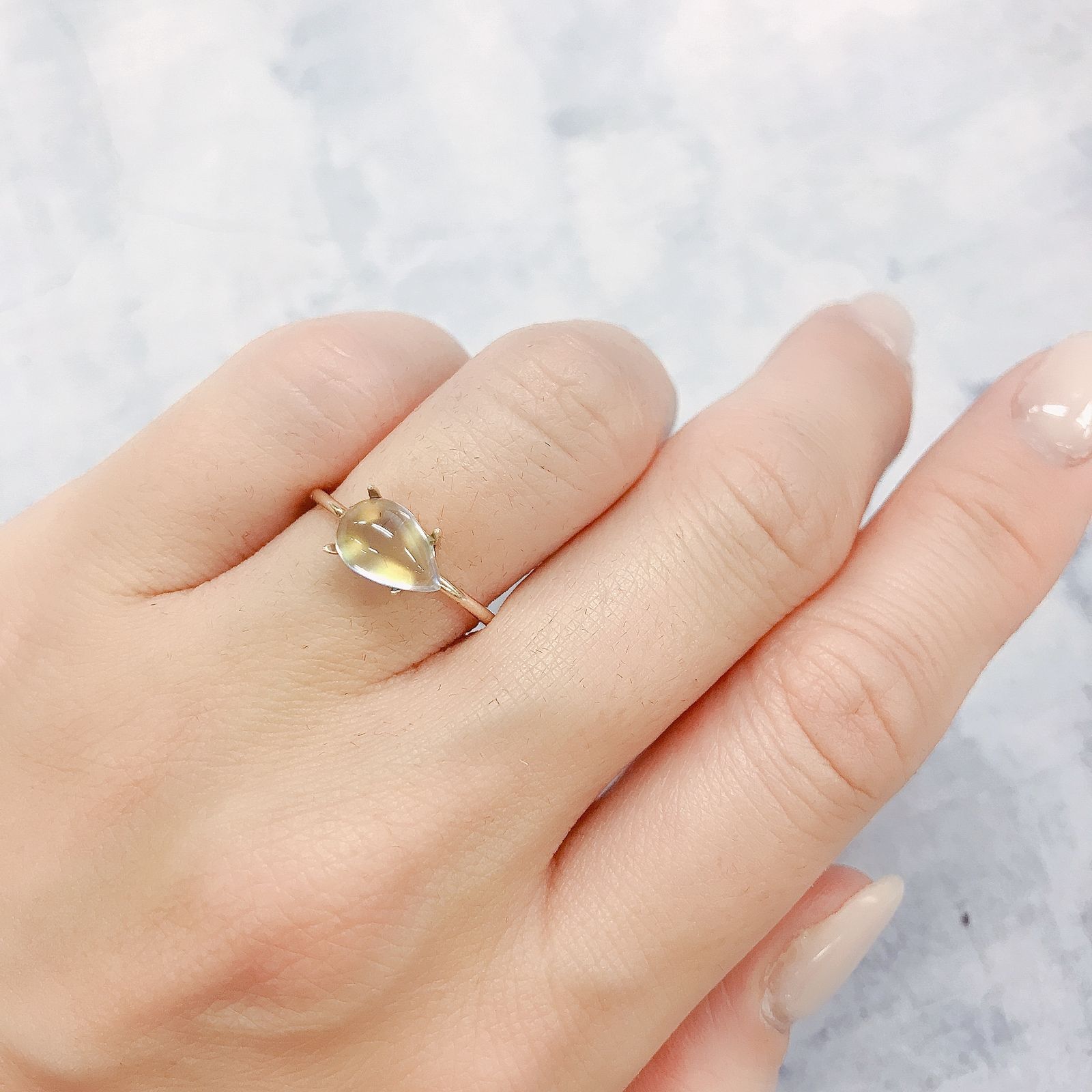 レインボームーンストーン(宝石名アンデシン)インド・タミルナードゥ州産 1.50ct 識別済[220515823]9.1x6mm前後