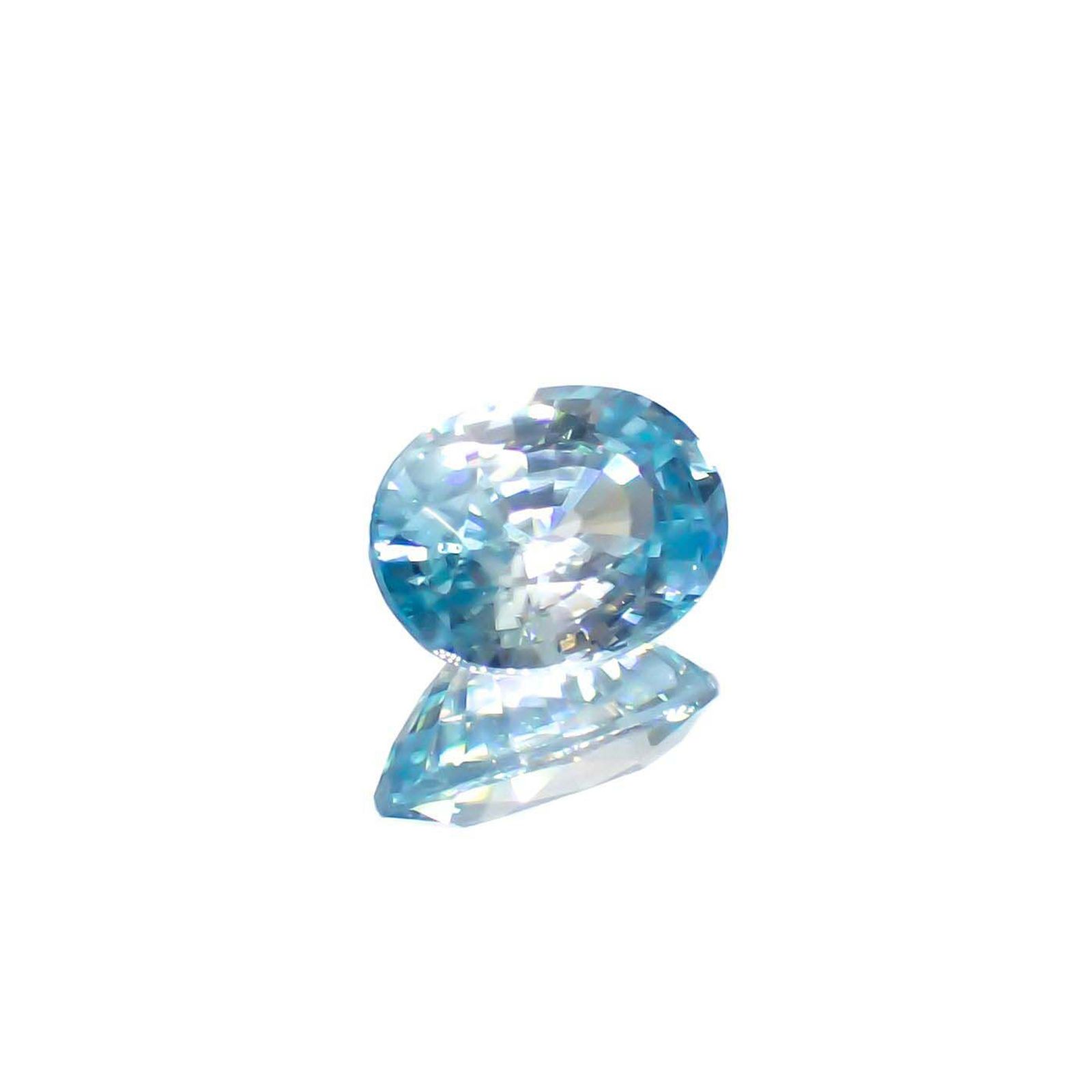 バイカラーブルージルコン カンボジア産 1.92ct [251018647]8x5.9mm前後