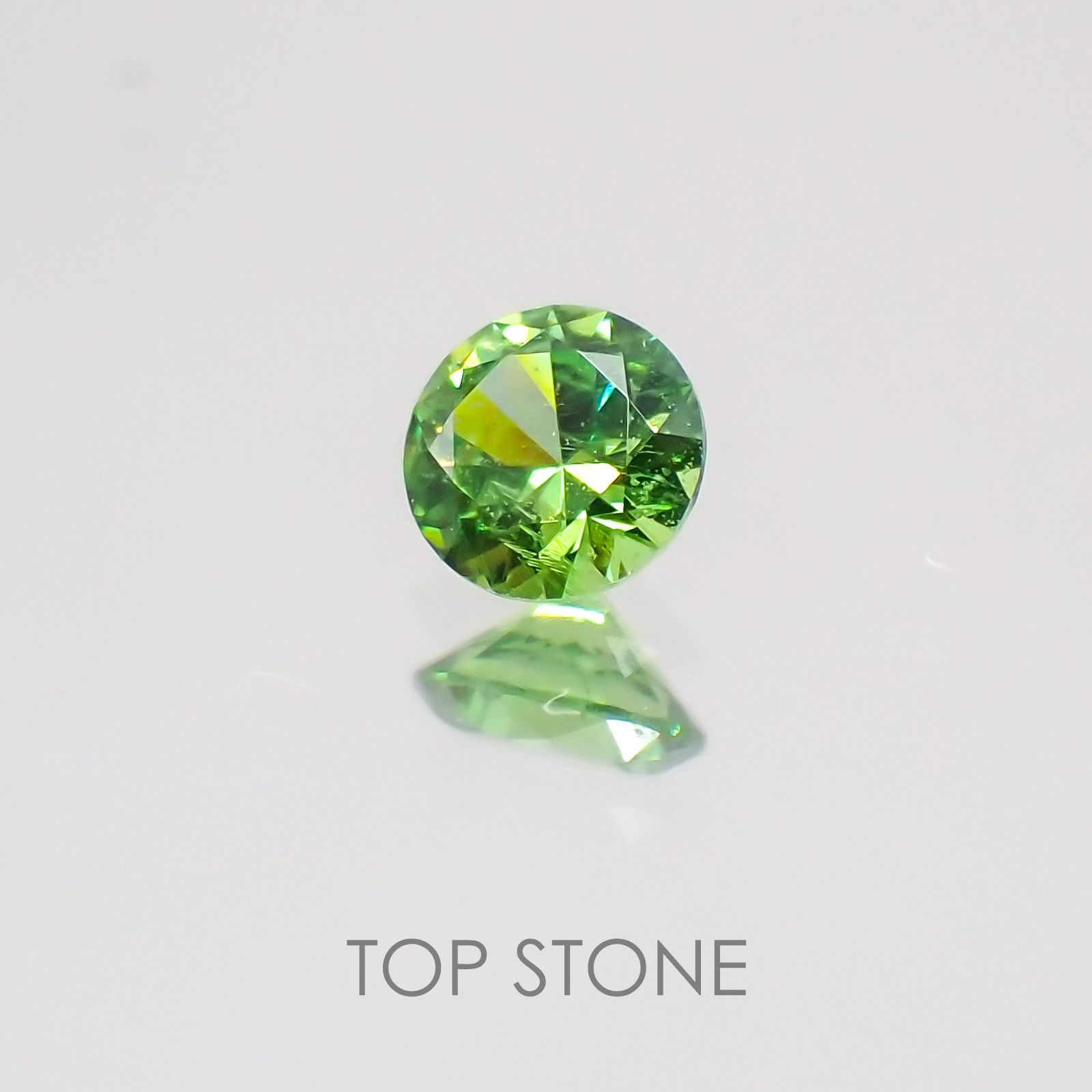 デマントイドガーネット(宝石名デマントイド・ガーネット) ロシア産 0.11ct 識別済[20063041]2.9×2.9mm前後