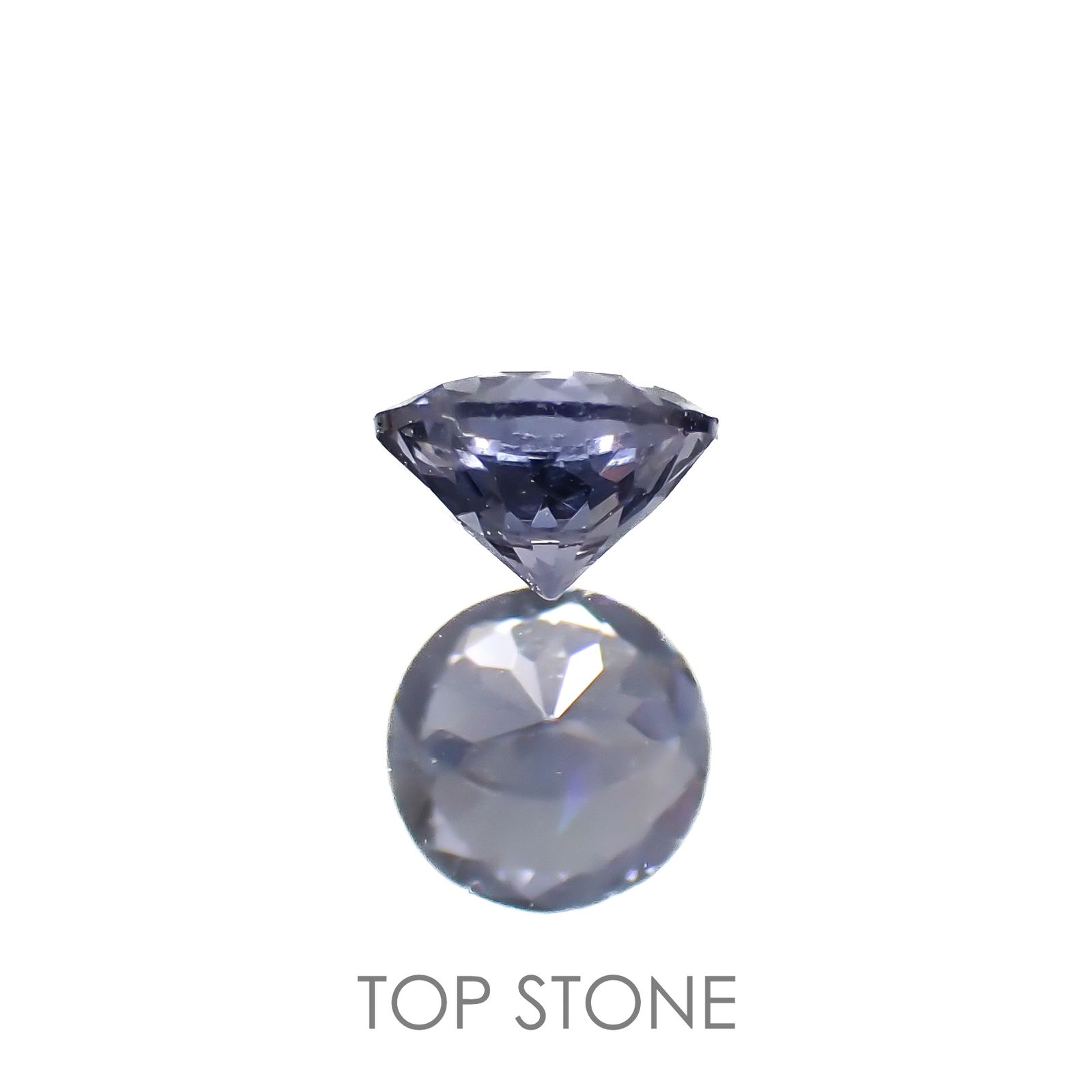 グレイッシュブルースピネル(宝石名スピネル)ビルマ/マダガスカル産 0.23ct 識別済[220817441]3.8x3.8mm前後