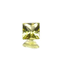 ◇プリンセスカット◇カナリートルマリン ザンビア・カナリー鉱山産 0.15ct[230823155]3.1x3mm前後