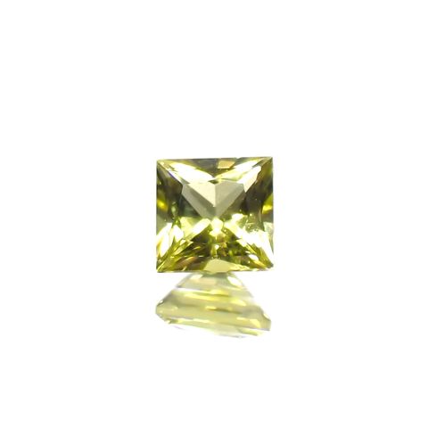 ◇プリンセスカット◇カナリートルマリン ザンビア・カナリー鉱山産 0.15ct[230823155]3.1x3mm前後