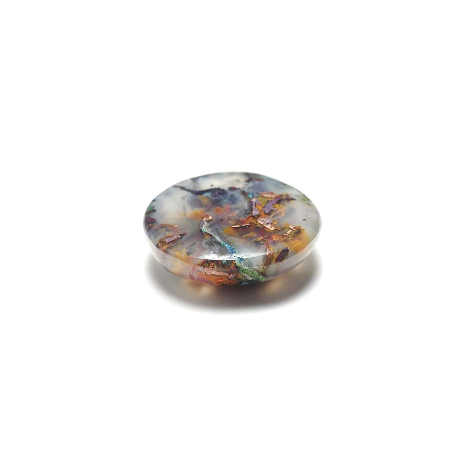 コッパークリソコラインカルセドニー インドネシア産 16.25ct / 17.9x17.7mm前後 [240125547]