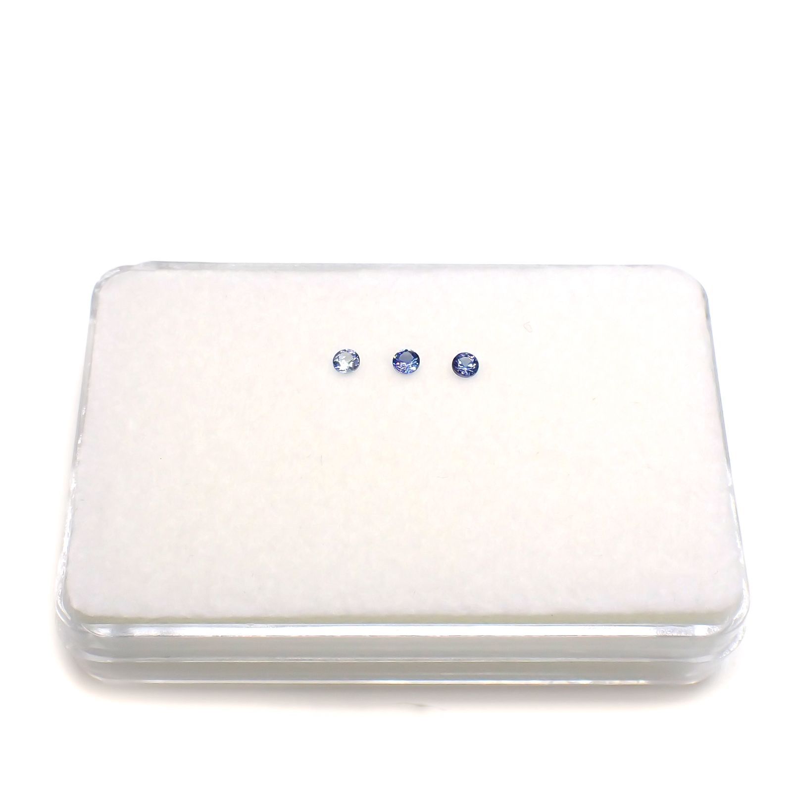 ベニトアイト カラーグラデーション3pcsセット アメリカ・カリフォルニア州産 0.16ct(3pcs合計)[230220504]2.2x2.2mm前後