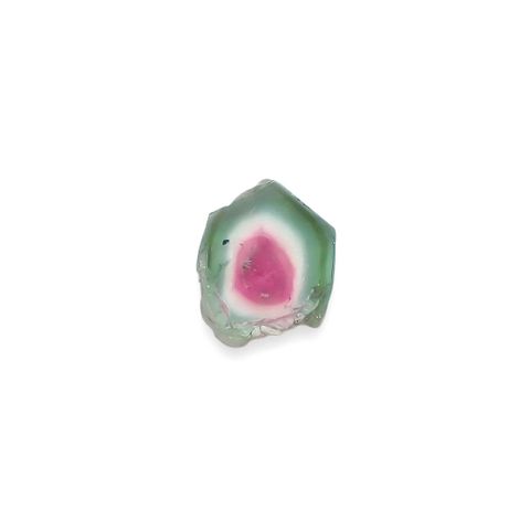ウォーターメロントルマリン 原石スライス コンゴ民主共和国産 1.53ct[230321306]9.2x7.4mm前後