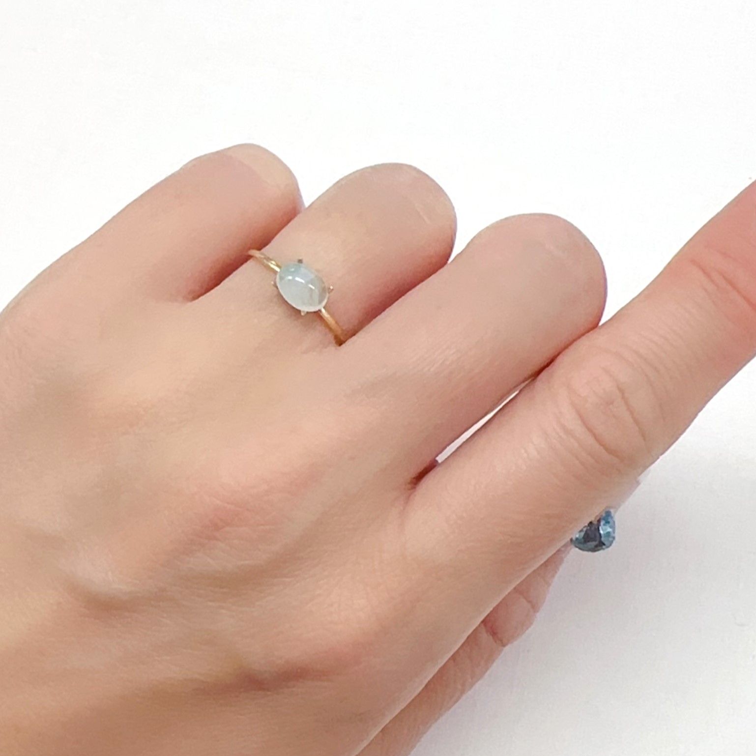 パライバトルマリンインクォーツ ブラジル産 0.72ct[240226354]6.9x5mm前後