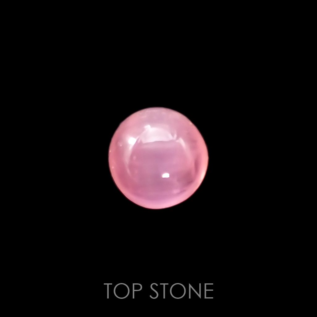 ペツォッタイトキャッツアイ(ラズベリル)(宝石名ペツォッタイト・キャッツアイ)マダガスカル産 0.460ct ソ付(彩珠)[220114351]4.2x4.1mm前後