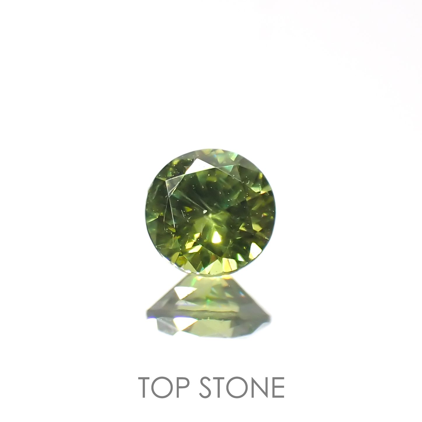 デマントイドガーネット(宝石名デマントイド・ガーネット)ロシア産 0.18ct 識別済[221119166]3.4x3.4mm前後