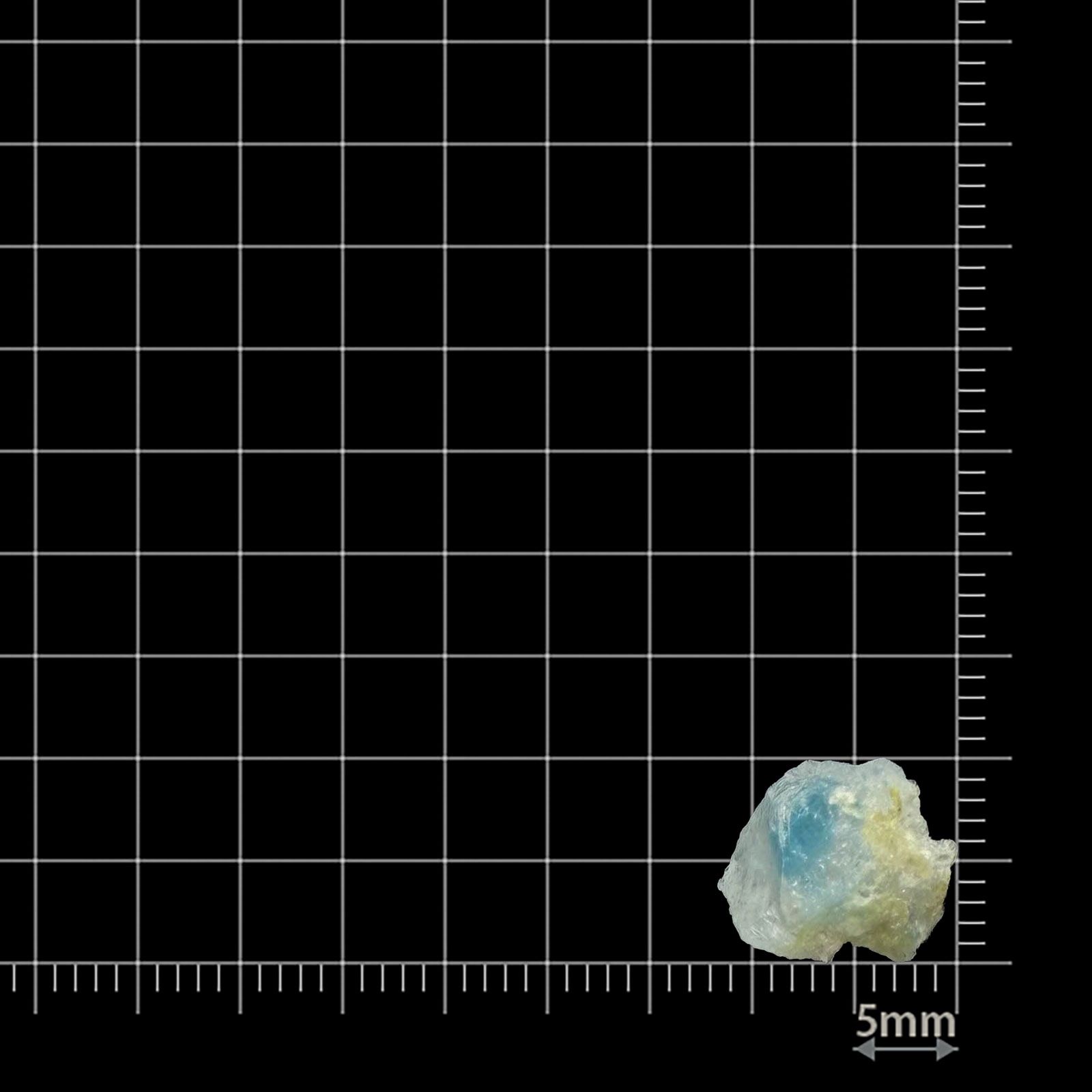 ユークレース 原石 ブラジル産 4.83ct / 10.6x11.3mm前後 [260231729]