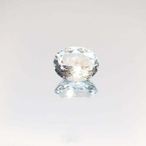 アベンチュリンアクアマリン(宝石名シーン・アクアマリン) ナイジェリア産 3.995ct ソ付(彩珠)[210712968]11.6×9.2mm前後