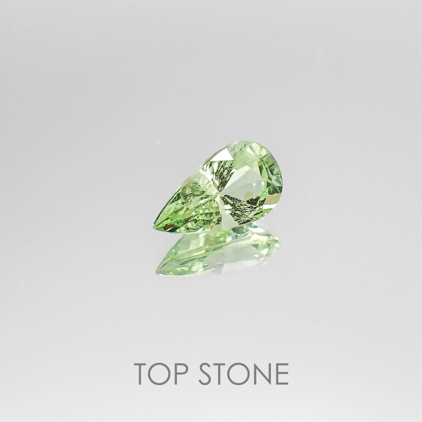 ミントガーネット(宝石名グリーン グロッシュラー・ガーネット) タンザニア産 1.09ct 識別済[20074260]8.9×5.1mm前後