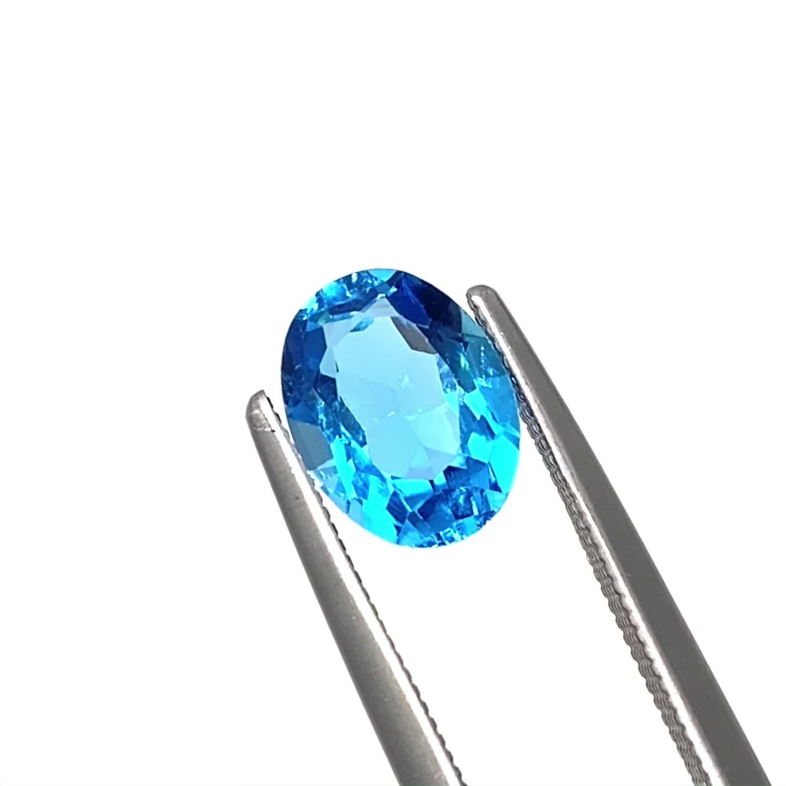 スイスブルートパーズ ブラジル産 1.98ct [241229575]8.2x6.3mm