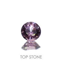 ラベンダーピンクスピネル(宝石名スピネル)ビルマ/マダガスカル産 0.40ct 識別済[220917596]4.5x4.5mm前後