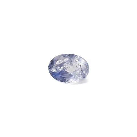 デュモルチェライトインクォーツ ブラジル産 0.71ct / 6.7x4.9mm前後 [260331850]