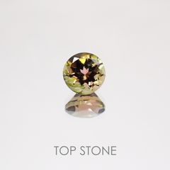 バイカラートルマリン ブラジル産 ルース 0.93ct[20129001]5.7×5.7mm前後