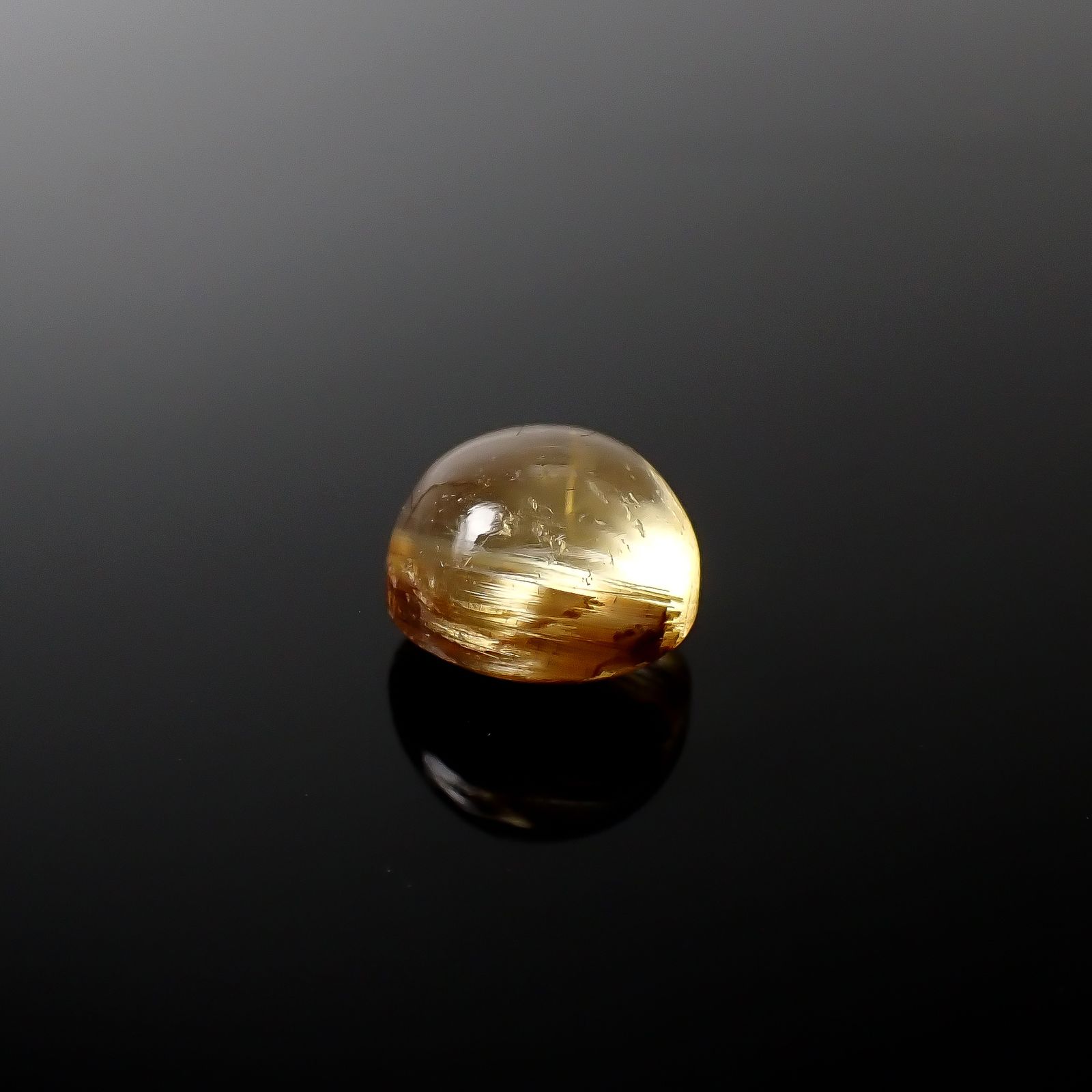 ルチルクオーツ キャッツアイ ブラジル産 1.84ct[240427333]7.1x7.1mm前後
