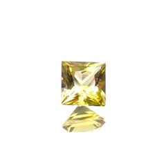 ◇プリンセスカット◇カナリートルマリン ザンビア・カナリー鉱山産 0.14ct[230823156]2.9x2.9mm前後