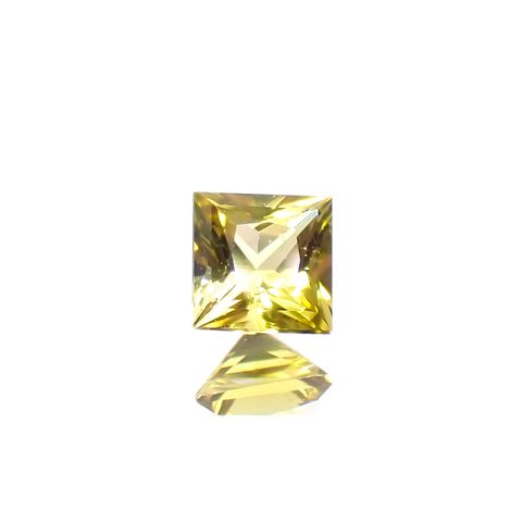 ◇プリンセスカット◇カナリートルマリン ザンビア・カナリー鉱山産 0.14ct[230823156]2.9x2.9mm前後