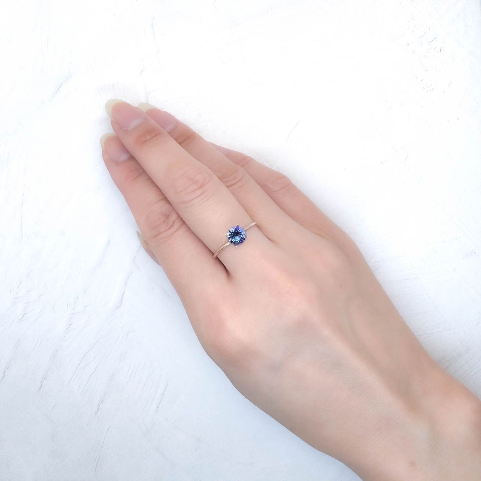 ◇カスタムカット◇タンザナイト 非加熱 タンザニア産 0.64ct / 6x5.8mm前後 [251031213]