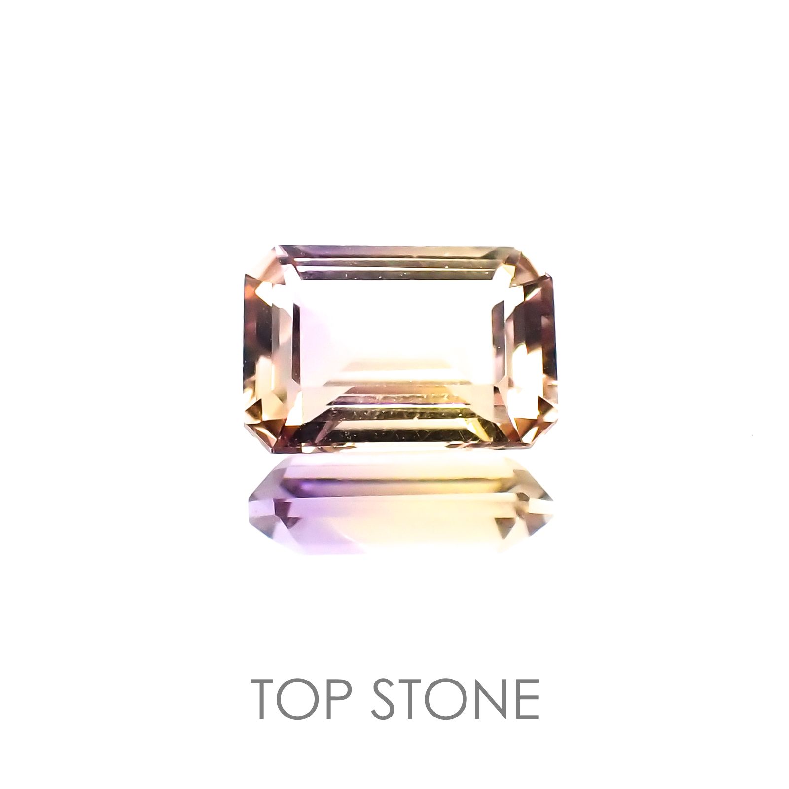 アメトリン(宝石名バイカラー・クォーツ/別名アメトリン) ボリビア産 1.31ct 識別済[20118367]8.1×5.7mm前後